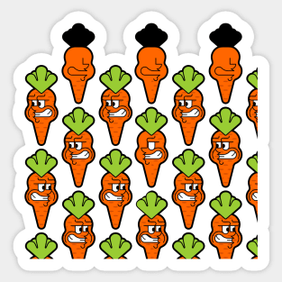 Cute Carrot Pattern Sticker